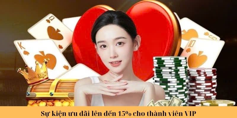 Sự kiện ưu đãi lên đến 15% cho thành viên VIP
