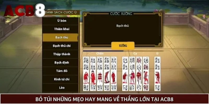 Bỏ túi những mẹo hay mang về thắng lớn tại ACB8