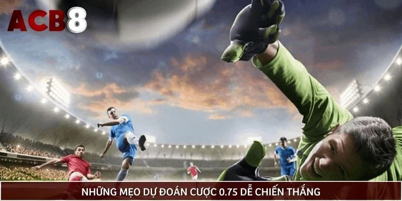 Những mẹo dự đoán cược 0.75 dễ chiến thắng