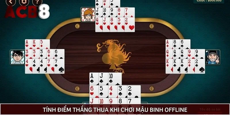 Tính điểm thắng thua khi chơi mậu binh Offline