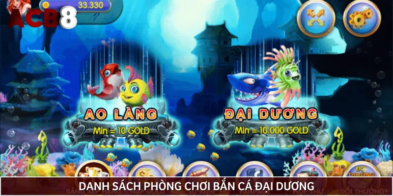 Các phòng chơi phù hợp với từng ngư thủ