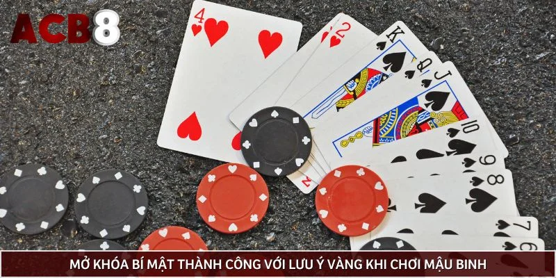Mở khóa bí mật thành công với lưu ý vàng khi chơi mậu binh