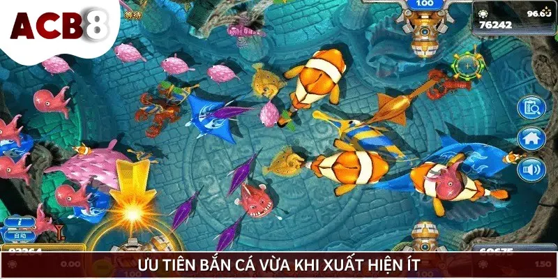 Bạn nên ưu tiên những loài cá vừa đang xuất hiện ít trên màn hình