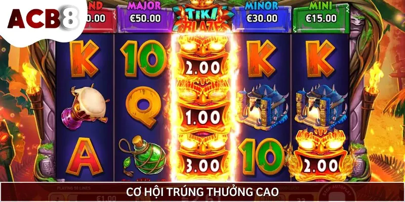 Người chơi có thể dễ dàng trúng lớn nhờ tỷ lệ thưởng hấp dẫn