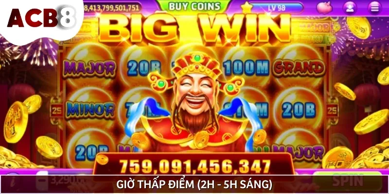 Khung giờ nổ hũ 2 - 5h sáng là thời điểm được nhiều người lựa chọn