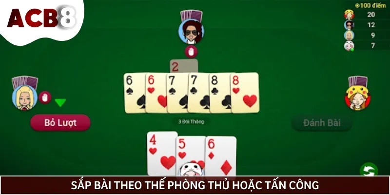 Cách xếp bài theo thế phòng thủ, tấn công cho người mới